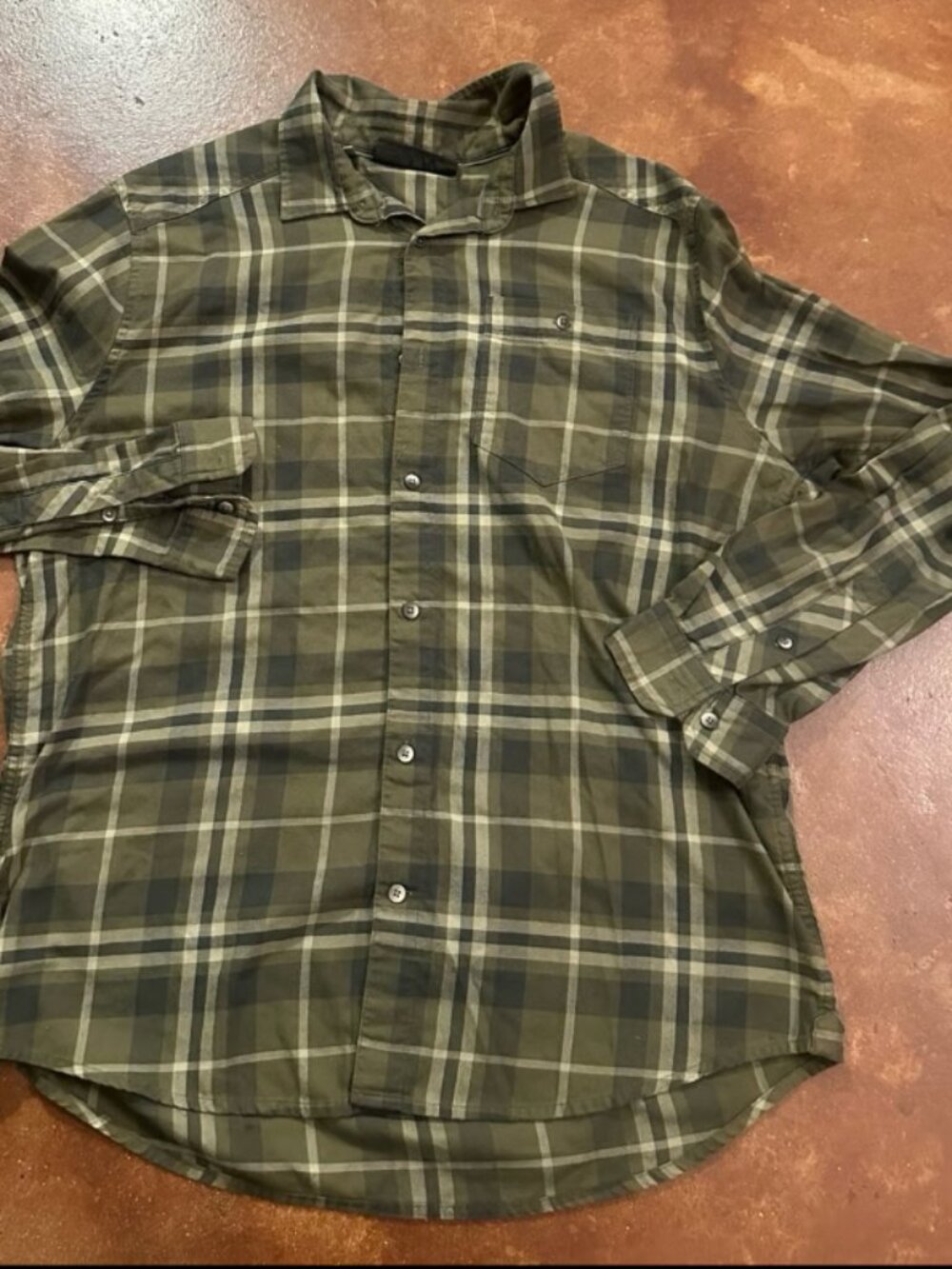Under Armour Men's Plaid Button-Front Long Sleeve Shirt Size XL
